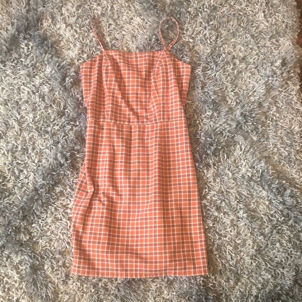 Aeropostale Orange Checkered Dress